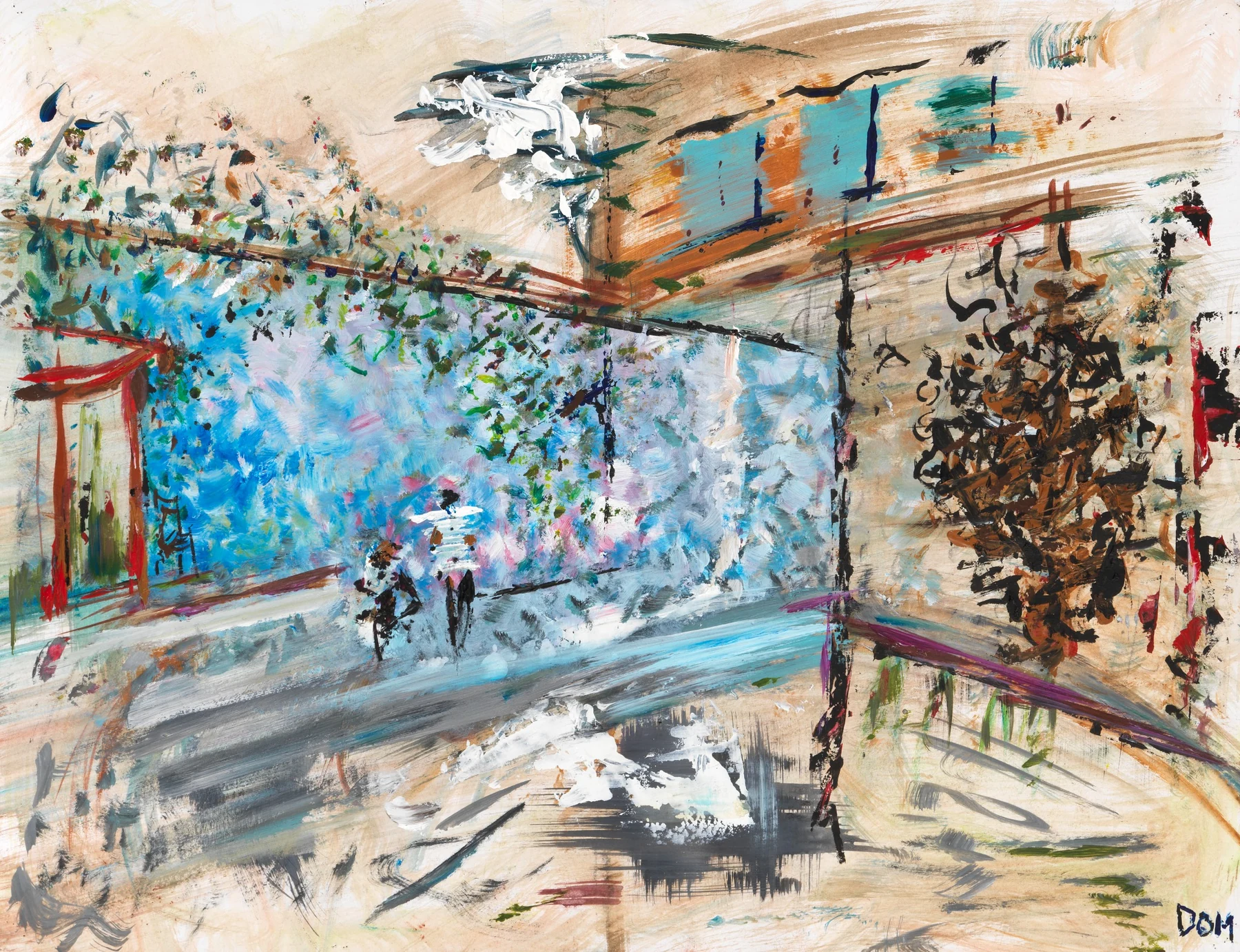 MINERALIUM, paysage urbain abstrait aux bleus et ocres