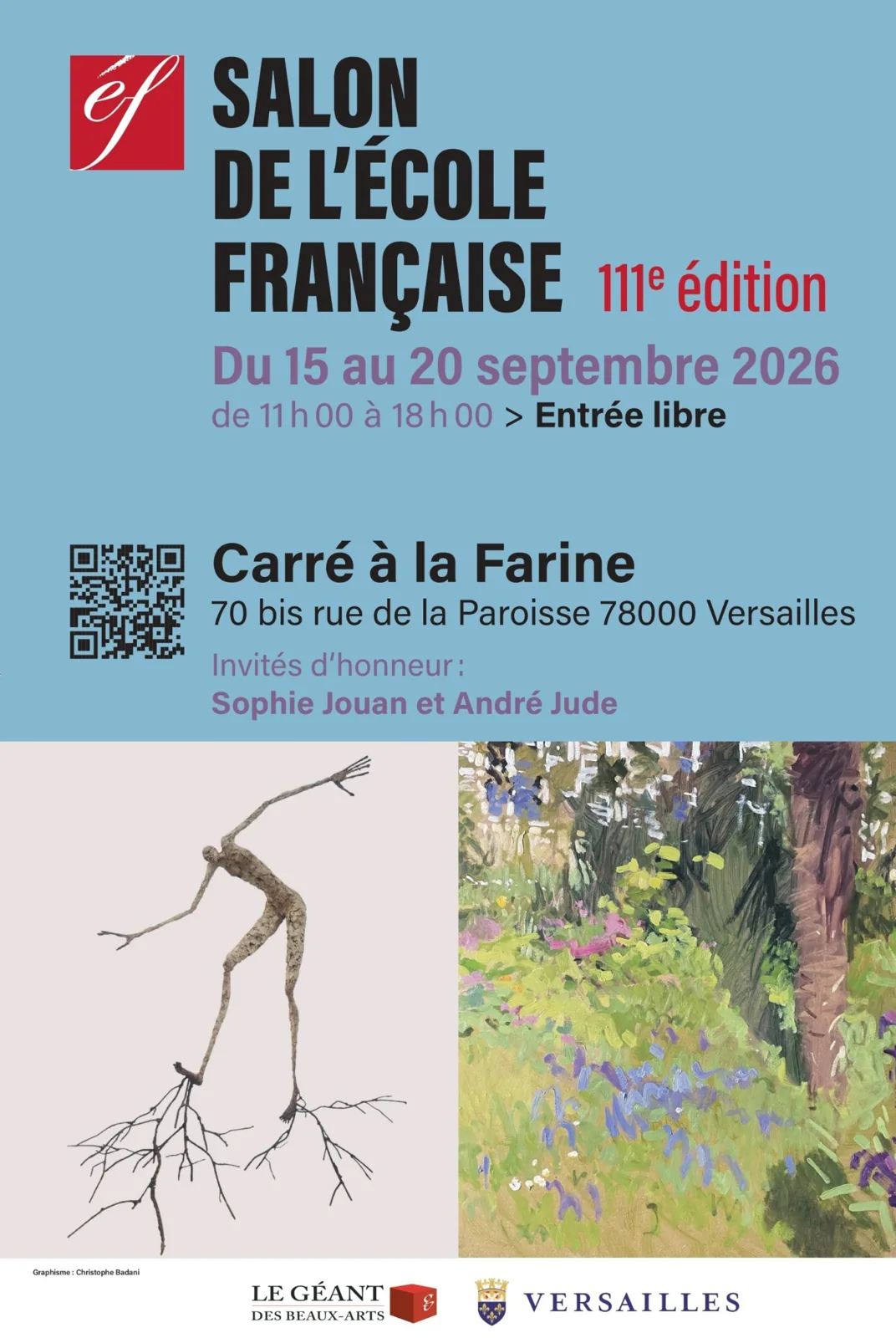 Affiche du 111e Salon de l’École française, 15 au 20 septembre 2026